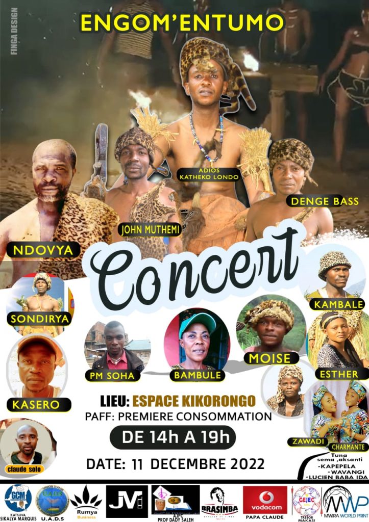 Culture: l’orchestre folklorique Engoma Ntumo du feu Jacques Buzito monte sur scène ce dimanche à Butembo