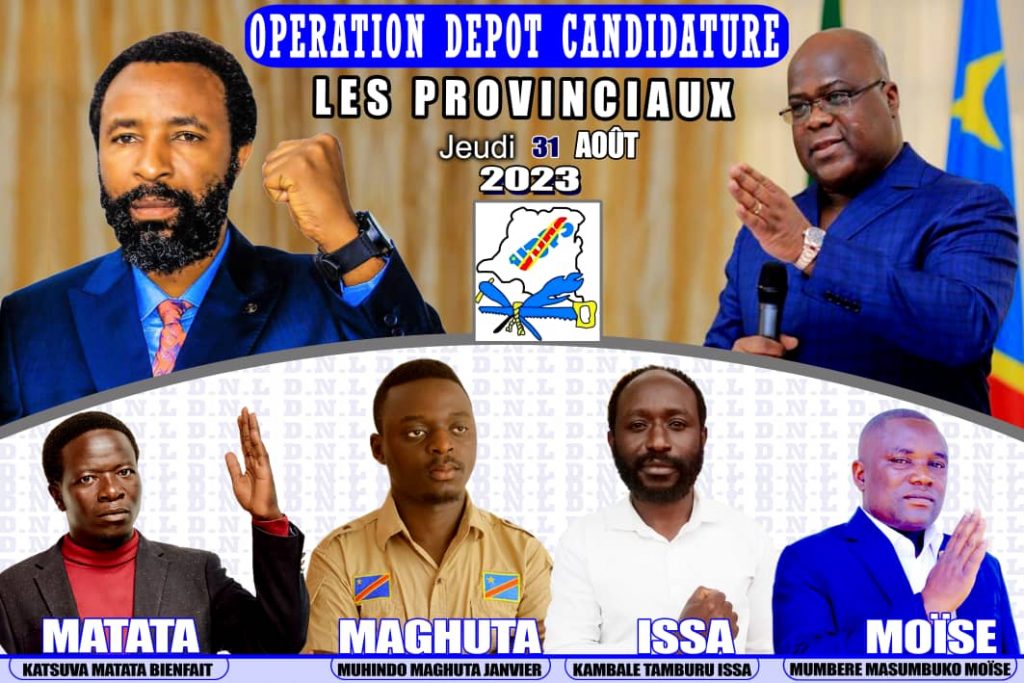 Butembo : ces 4 candidats députés provinciaux UDPS, tous derrières le national MBINDULE MITONO Crispin, se montrent soudés