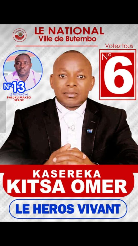 Élections : KITSA OMER Kasereka remercie toute la population de Butembo pour la confiance et l’ amour manifeste envers sa personne